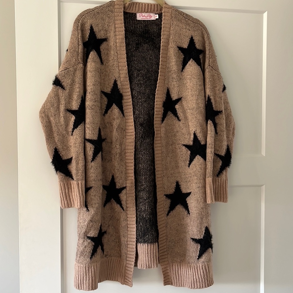 Pink Lily Star cardigan